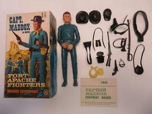 1970s Marx Fort Apache Fighters Captain Maddox Action Figure 海外 即決
