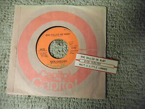 DICK CURLESS wait a little longer /she called me baby JUKEBOX STRIP CAPITOL 45 海外 即決