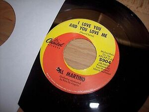 NM Al Martino I Love / You And You Me / Marry In The Morning 7" 45RPM w/ppr slv 海外 即決