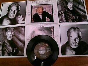 KENNY ROGERS 45 RPM "Morning Desire" "People in Love /" w/ expandable poster sl VG 海外 即決