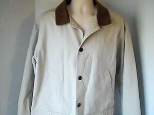 LL Bean Mens Tall L Beige Coat Cotton Nylon 海外 即決