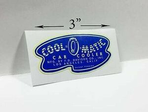 COOL-O-MATIC Car Cooler Sticker, evaporative swamp cooler decal, thermador 海外 即決