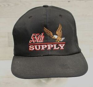 55th Supply Black Baseball Cap - Adjustable - Used 海外 即決