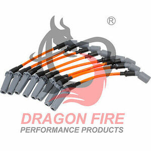 Orange Dragon Fire 8mm 13" Low Ohm Spark Plug Wire Set For 99-07 Chevy GMC LS V8 海外 即決