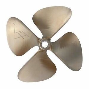 OJ Wake Pro V4 1851 15 x 14 4 Blade Nibral Inboard Propeller Splined Bore 海外 即決