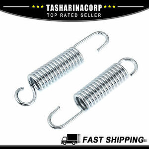 Universal Piece of 2 80mm L Motorcycle Brake Pedal Return Spring Silver Tone 海外 即決