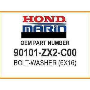 Honda BOLT-WASHER (6X16) 90101-ZX2-C00 OEM NEW 海外 即決