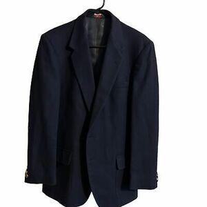 WM F FARAH - MEN'S black 100% WOOL BLAZER JACKET - SIZE 44L 海外 即決