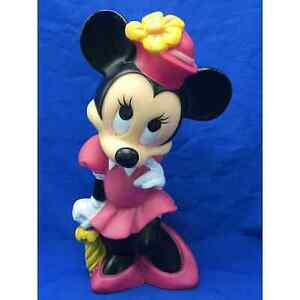 Vintage Minnie Mouse Piggy Bank Walt Disney Illco Toys 海外 即決