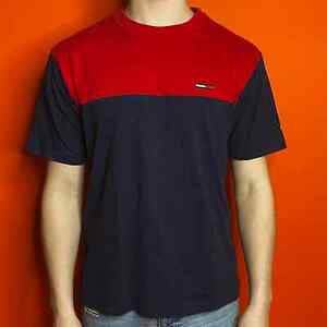 Vintage Tommy Hilfiger Shirt Mens L Red Blue Short Sleeve Tee 90s 海外 即決