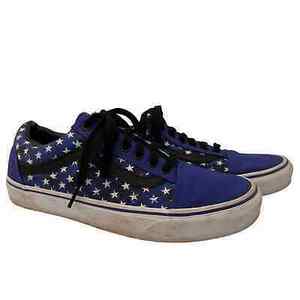 バンズ Customs ブルー & White Stars ギャラクシー Skate Sneakers 25.5cm(US7.5) 海外 即決