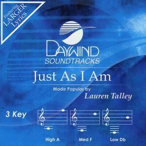 Just As I Am - Lauren Talley - Accompaniment Track 海外 即決