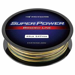 KastKing SuperPower Braided Fishing Line - Abrasion 327 Yds-30LB X4-New-Camo 海外 即決