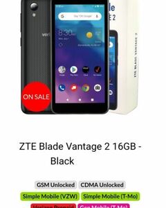 ZTE Blade Vantage 2 16GB Unlocked Verizon/T-Mobile/Straight Talk/Consumer/Metro 海外 即決