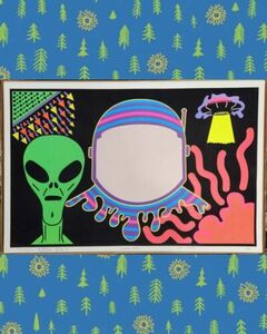 Limited Edition Spaceman Alien Blacklight Poster "First Run 1/250" Psychedelic 海外 即決