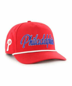 2024 RED PHILADELPHIA PHILLIES RED OVERHAND 47 HITCH SNAPBACK ROPE HAT 海外 即決