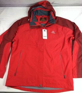 The First Outdoor Men's XL Red Windbreaker Jacket w/ Detachable Hood NWT A-203 海外 即決