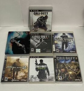 Call of Duty PS3 LOT of 7: Black Ops 1 & II 2, MW2, MW3, COD 3, World At War, AW 海外 即決