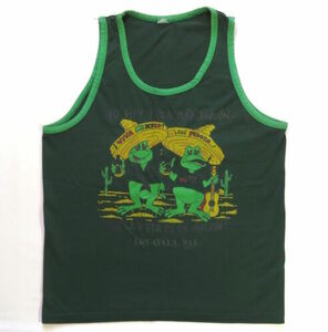 Mexico Vintage Tank Top T Shirt 1970's Drunk Humor Surf Beach Frogs 海外 即決