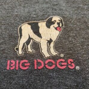 Men's Vintage T-Shirt 3XL Big Dog Gray Pooch Hooch & Moonshine Logo 海外 即決