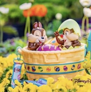 Brand New Disney Parks Disneyland Chip N Dale Popcorn Bucket Easter Basket 2024 海外 即決