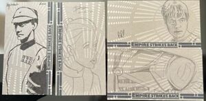 2010 Topps Star Wars Empire Strikes 4 Sketch Cards Leia, Luke And Others RARE 海外 即決