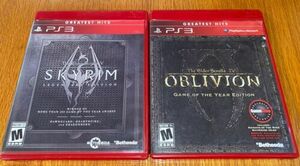 The Elder Scrolls PS3 Lot - Skyrim Legendary & Oblivion GOTY Edition CiB 海外 即決