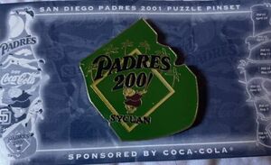 SAN DIEGO PADRES Pin # 10 Coca Cola Puzzle Pin Set 2001 New 海外 即決