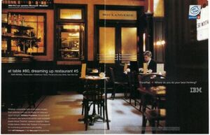 2002 IBM ThinkPad Intel Table #80 Restaurant #5 Vintage Magazine Print Ad/Poster 海外 即決