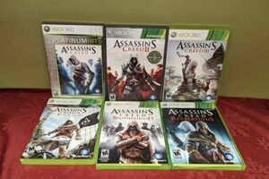 Assassin's Creed 1,2,3,4, Revelations And Brotherhood Xbox 360 Bundle Lot Of 6 海外 即決