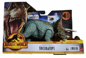 Jurassic World Dominion TRICERATOPS Roar Strikers Dinosaur Figure w/ Sound HDX40 海外 即決