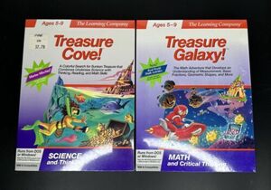 The Learning Company Treasure Cove & Treasure Galaxy (DOS/WINDOWS) NEW SEALED! 海外 即決