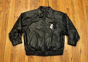 Minnesota Timberwolves Vintage Y2K Wilsons Leather NBA Basketball Bomber Jacket 海外 即決