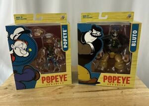 Lot of 2 Boss Fight Studio Popeye Wave 1 Popeye & Bluto 1/12 Scale Figures 海外 即決