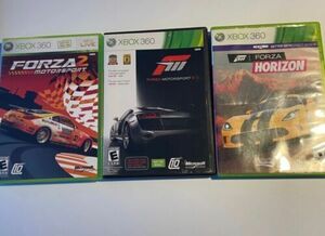 XBOX 360 3 GAME LOT FORZA 2 & 3 AND HORIZON Racing 海外 即決