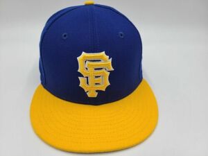 San Francisco Giants New Era 9Fifty Snapback Hat Cap Warriors Colors Blue Yellow 海外 即決