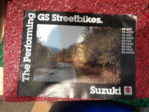 Suzuki GS Streetbikes Brochure GS 1000E GS 1000 GS850... 海外 即決