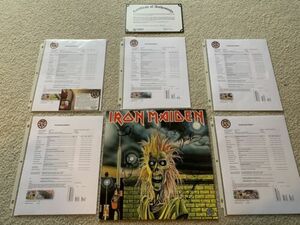 Iron Maiden Signed S/T LP Forensic COA Steve Harris Paul Dianno Dave Murray 海外 即決