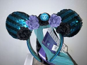 Minnie Mouse Main Attraction Haunted Mansion Ears Headband - NWT MMA 海外 即決