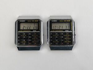 Lot Of 2 Vtg Casio CA-502 Calculator Digital Watch Module 437 Japan AS-IS REPAIR 海外 即決