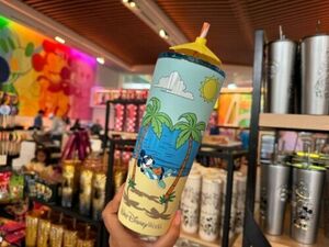 New 2024 Disney World Starbucks Summer Tumbler/ Beach Umbrella 海外 即決