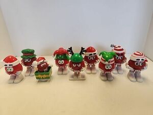 M&M'S Lot of 9 Christmas Candy Dispenser 海外 即決