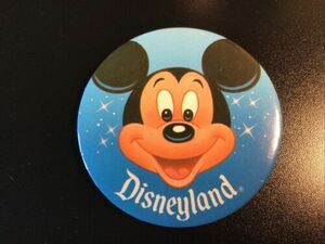 Disneyland Mickey Mouse Pin Button 3” Blue Cute Big Ears Smile Stars Vintage 海外 即決