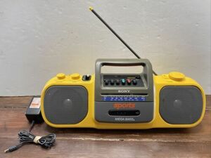 Sony CFS-914 Sports Mega Bass Radio Yellow Boombox - Has Issues See Description! 海外 即決