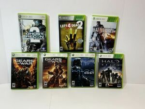 7 Xbox 360 Games Gears of War games, Halo games, Ghost Recon, Left 4 Dead, more! 海外 即決