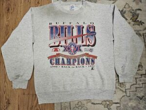 Vintage Buffalo Bills AFC East Champ Sweatshirt Old School STARTER 海外 即決