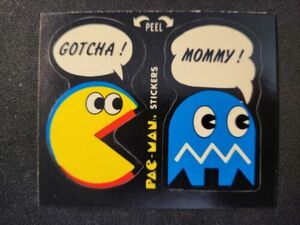 1980 Fleer PAC-MAN #29 Gotcha Mommy Sticker card Bally Midway Video Game Eyes 海外 即決