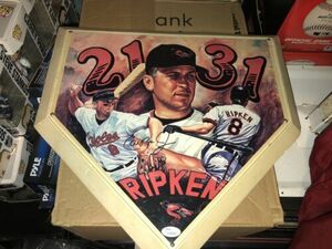 Cal Ripken Jr signed 2131 Diamond Dust Home Plate Plaque and Collage JSA COA 海外 即決