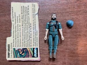 Vintage 1982 Hasbro GI Joe CLUTCH v1 STRAIGHT ARM 100% COMPLETE w/ file card 海外 即決