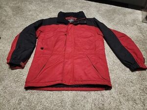LL Bean Outdoor Outfitter Jacket Red Mens Size Small Full Zip 海外 即決